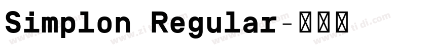 Simplon Regular字体转换